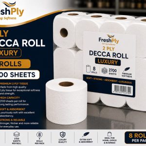 2 Ply Decca Roll 2 700 - Luxury ( 270 m x 100 mm 33 gsm 54 mm core )