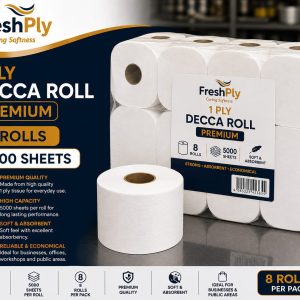 1 Ply Decca Roll 5 000 - Premium ( 500 m x 100 mm 19 gsm 54 mm core )