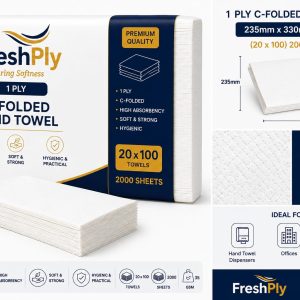 1 Ply C-Folded Hand Towel - 2000 sheets